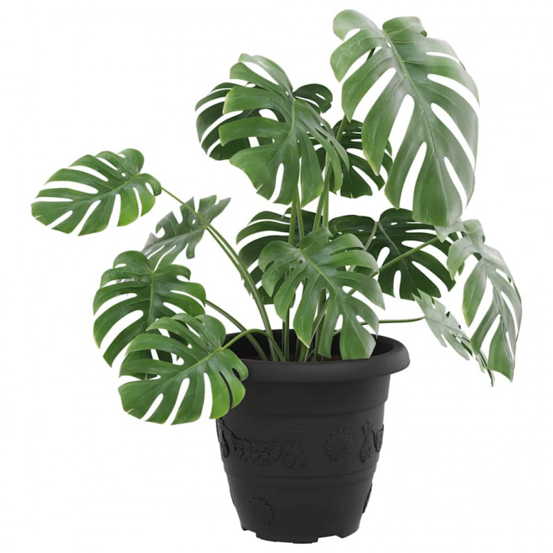 Okrągła doniczka na kwiaty 24 pcs Czarny Ø 26 x 21.5 cm