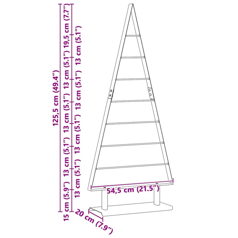Metalowa choinka świąteczna z podstawą Czarny 125,5 cm Stal