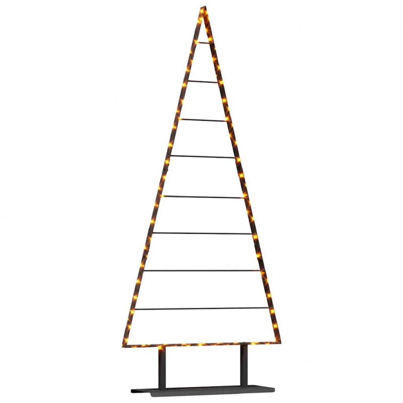 Metalowa choinka świąteczna z podstawą Czarny 180 cm Stal