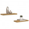 Półka ścienna Montowane na ścianie 2 pcs Brązowy 50 x 23 x 4 cm