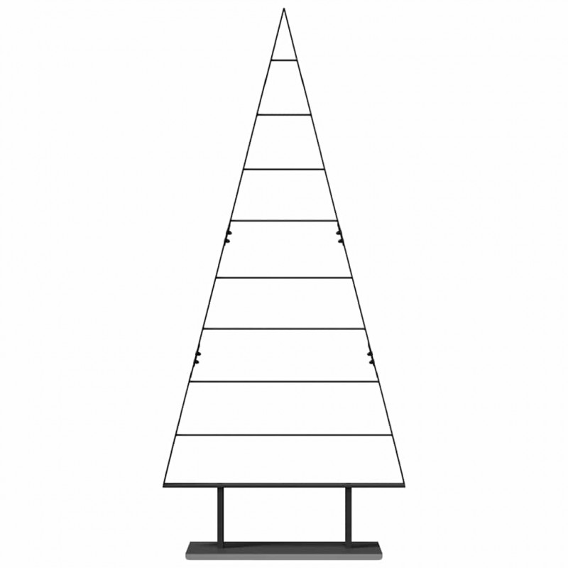 Metalowa choinka świąteczna z podstawą Czarny 180 cm Stal