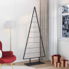 Metalowa choinka świąteczna z podstawą Czarny 210 cm Stal
