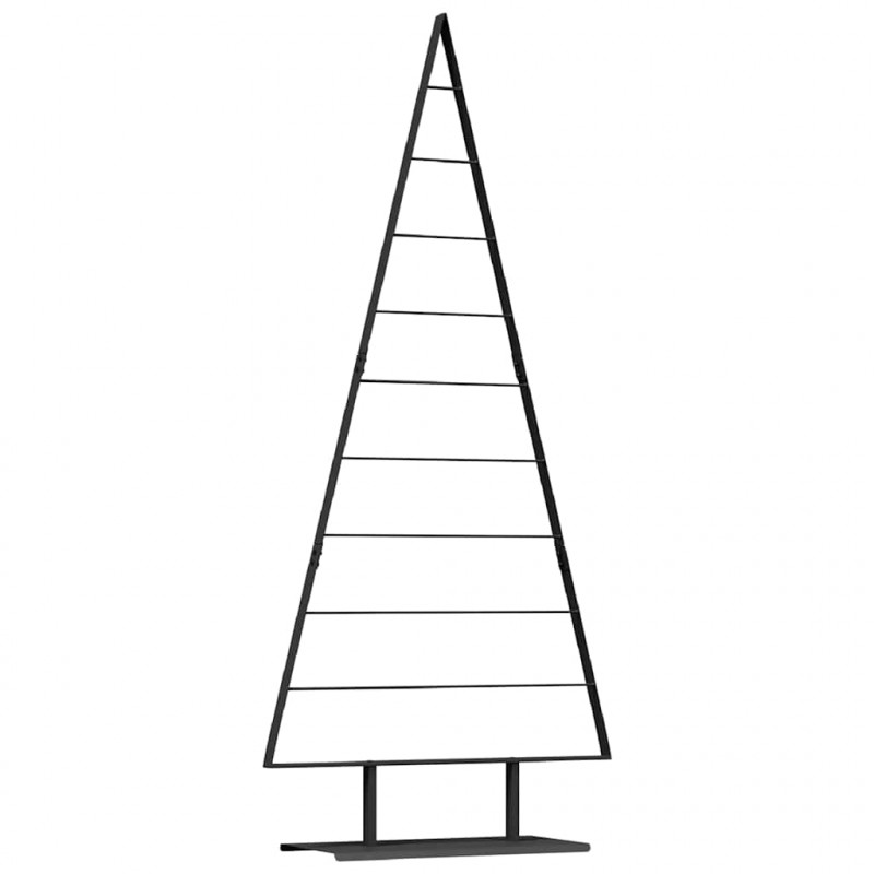 Metalowa choinka świąteczna z podstawą Czarny 210 cm Stal