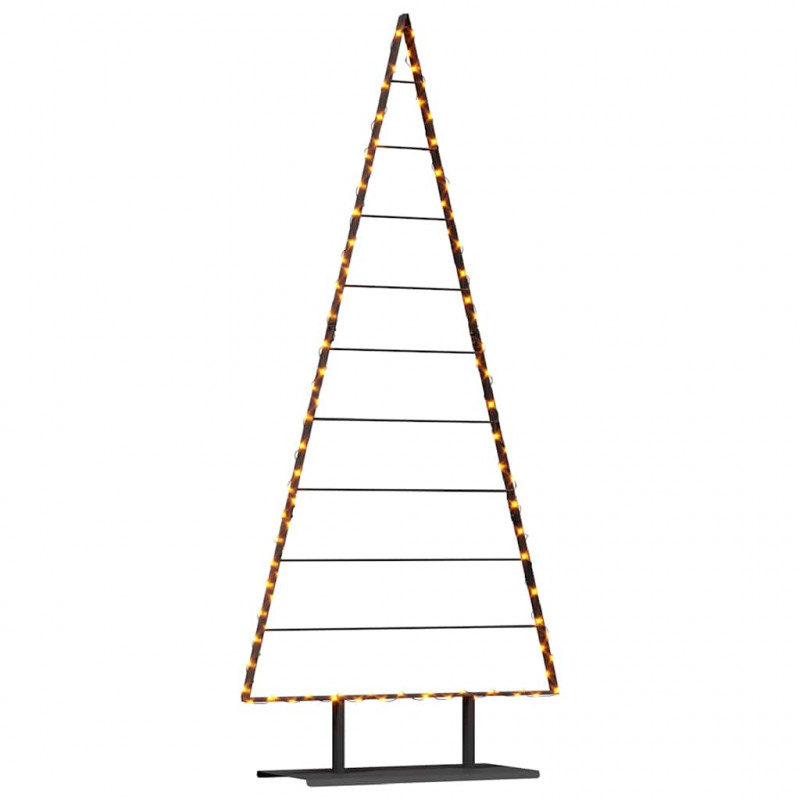 Metalowa choinka świąteczna z podstawą Czarny 210 cm Stal