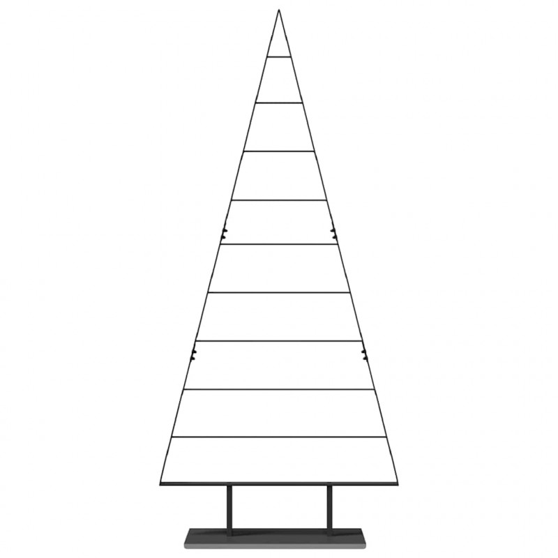 Metalowa choinka świąteczna z podstawą Czarny 210 cm Stal