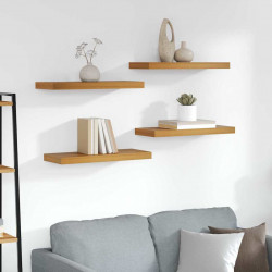 Półka ścienna Montowane na ścianie 4 pcs Brązowy 50 x 23 x 4 cm