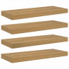 Półka ścienna Montowane na ścianie 4 pcs Brązowy 50 x 23 x 4 cm
