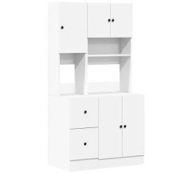 Szafka kuchenna, biała, 95x50x180 cm, materiał drewnopochodny