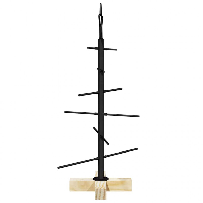 Metalowa choinka świąteczna z podstawą Czarny 59,5 cm