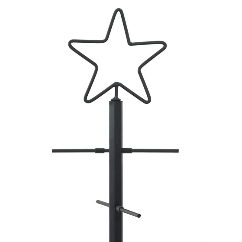Metalowa choinka świąteczna z podstawą Czarny 59,5 cm
