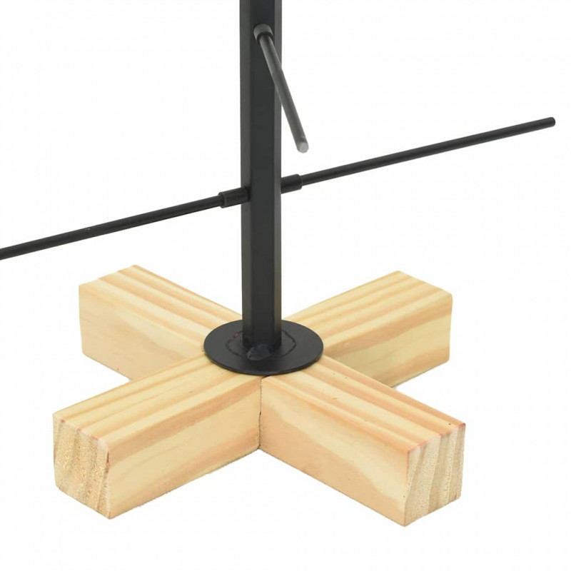 Metalowa choinka świąteczna z podstawą Czarny 59,5 cm