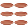 Okrągły Talerzyk Kwiatowy 6 pcs Czerwony ceglasty Ø 14 x 2 cm