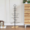 Metalowa choinka świąteczna z podstawą Czarny 89 cm
