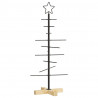 Metalowa choinka świąteczna z podstawą Czarny 89 cm