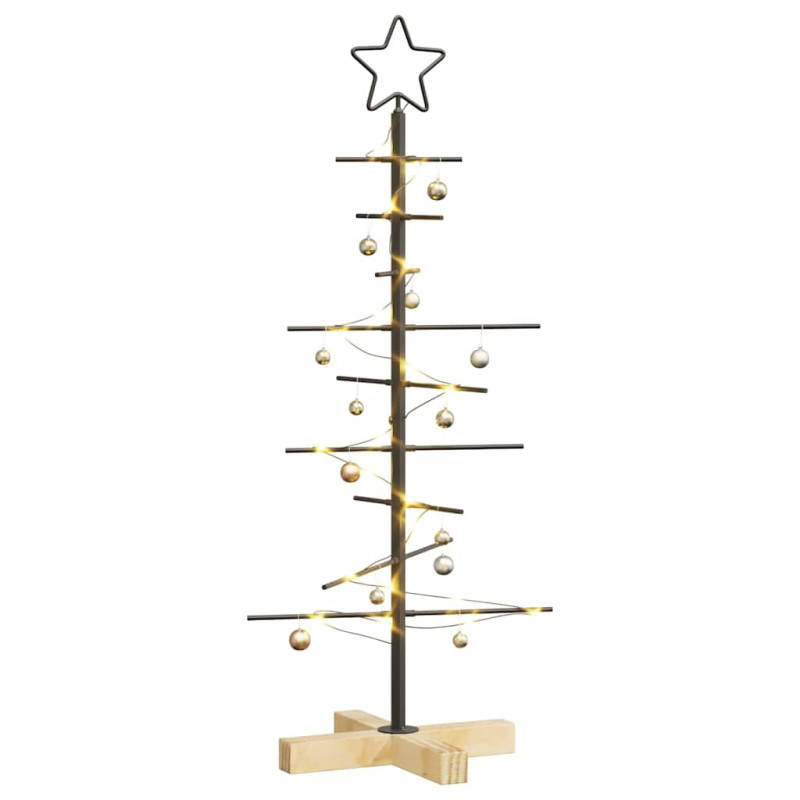 Metalowa choinka świąteczna z podstawą Czarny 89 cm