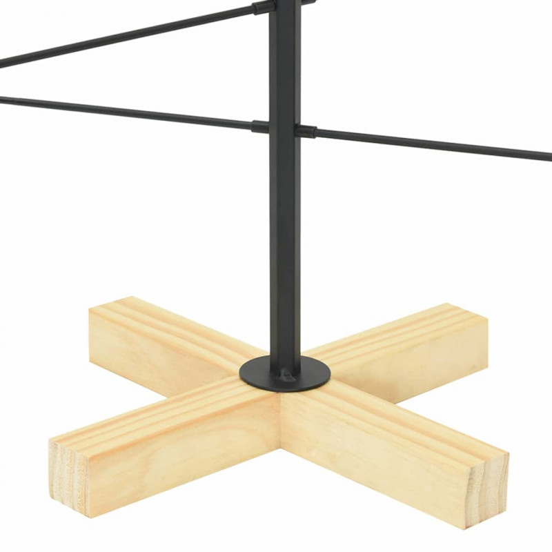 Metalowa choinka świąteczna z podstawą Czarny 89 cm