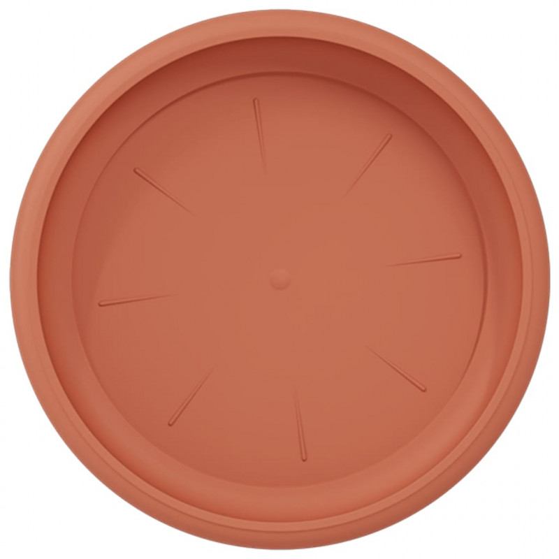 Okrągły Talerzyk Kwiatowy 6 pcs Czerwony ceglasty Ø 17,5 x 2 cm