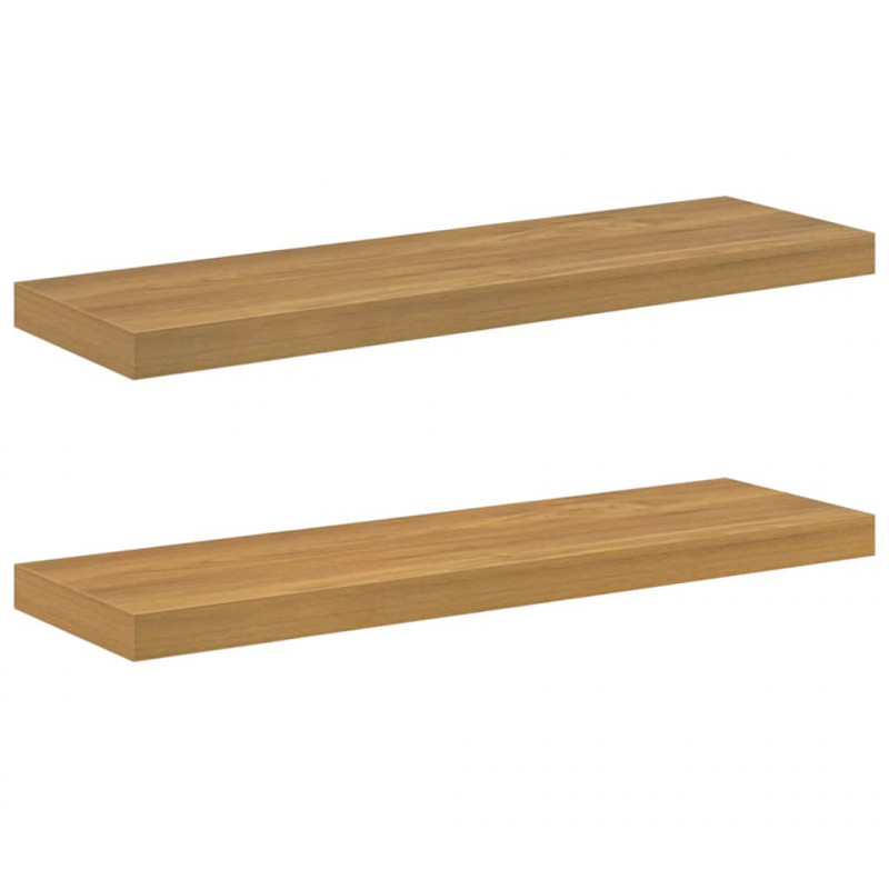 Półka ścienna z przechowywaniem 2 pcs Brązowy 80 x 23,5 x 4 cm