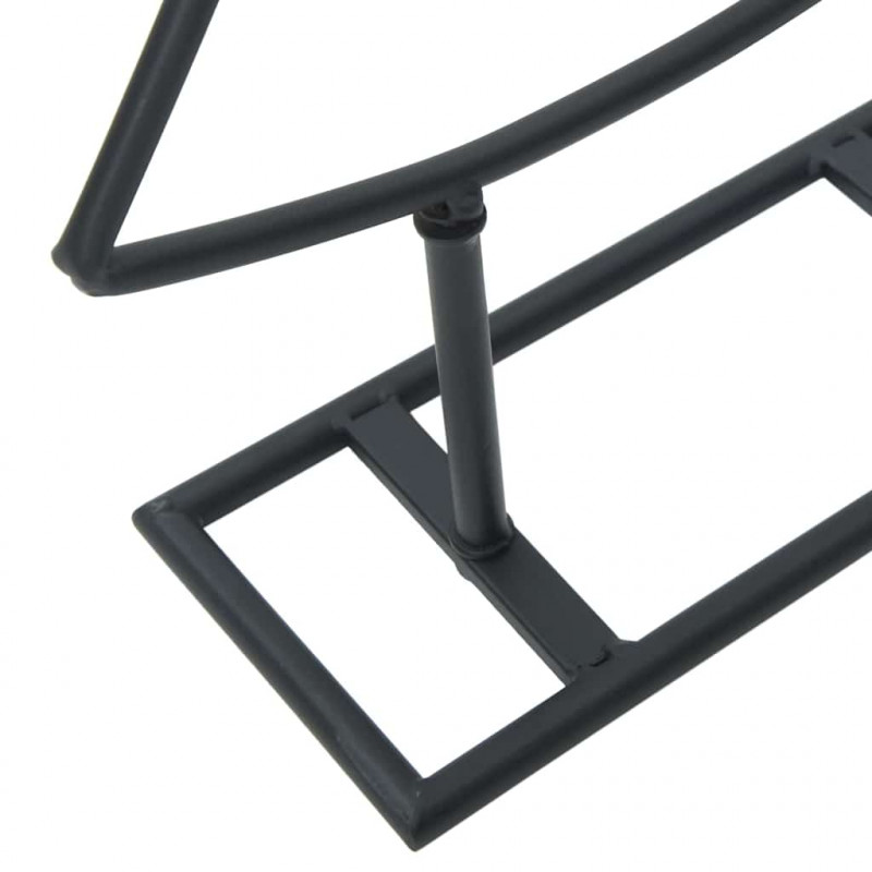 Metalowa choinka świąteczna z podstawą Czarny 60 cm Stal