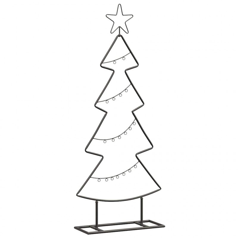 Metalowa choinka świąteczna z podstawą Czarny 90,5 cm Stal