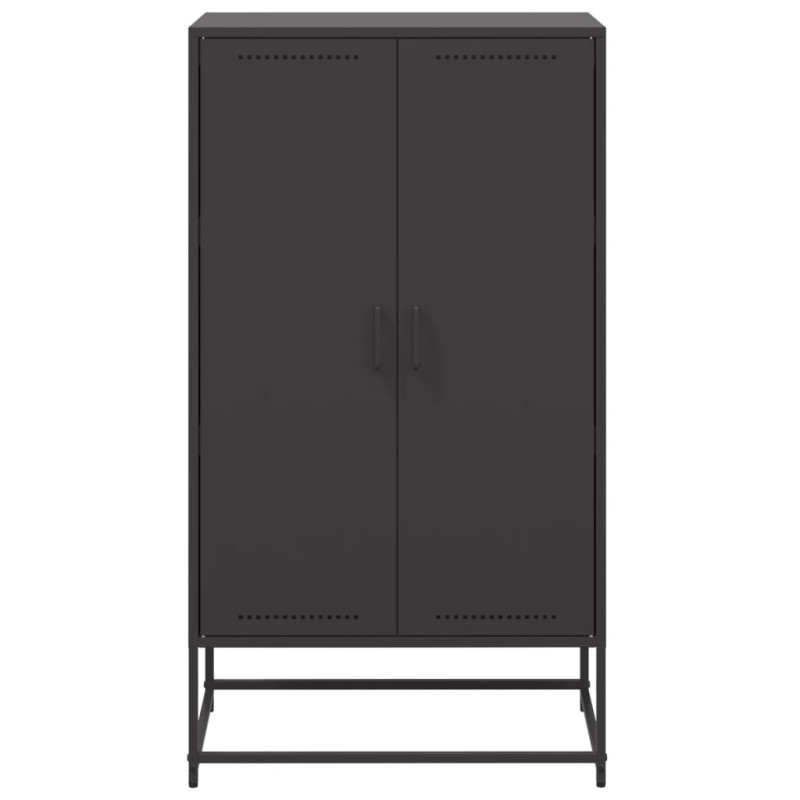 Szafka, czarna, 68,5x38,5x123,5 cm, stal