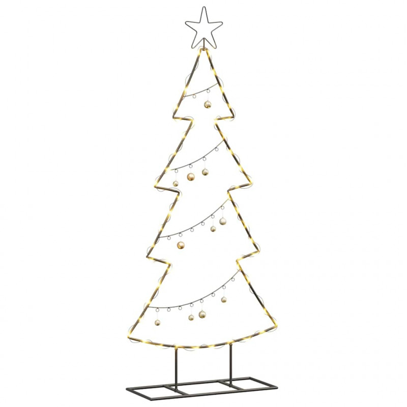 Metalowa choinka świąteczna z podstawą Czarny 125 cm Stal