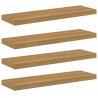 Półka ścienna z przechowywaniem 4 pcs Brązowy 80 x 23,5 x 4 cm
