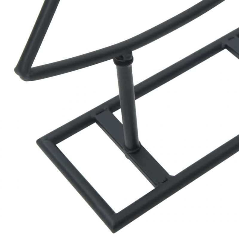 Metalowa choinka świąteczna z podstawą Czarny 125 cm Stal