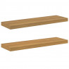 Półka ścienna z przechowywaniem 2 pcs Brązowy 90 x 23,5 x 4 cm