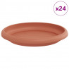 Okrągły Talerzyk Kwiatowy 24 pcs Czerwony ceglasty Ø 14 x 2 cm