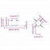 Stojak na Choinkę Czarny 50 x 50 x 16 cm Lite drewno sosnowe