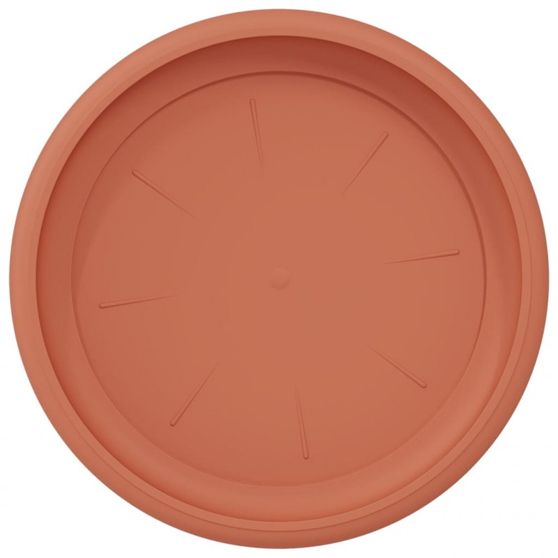 Okrągły Talerzyk Kwiatowy 24 pcs Czerwony ceglasty Ø 14 x 2 cm