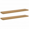 Półka ścienna z przechowywaniem 2 pcs Brązowy 120 x 23,5 x 4 cm