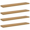 Półka ścienna z przechowywaniem 4 pcs Brązowy 120 x 23,5 x 4 cm