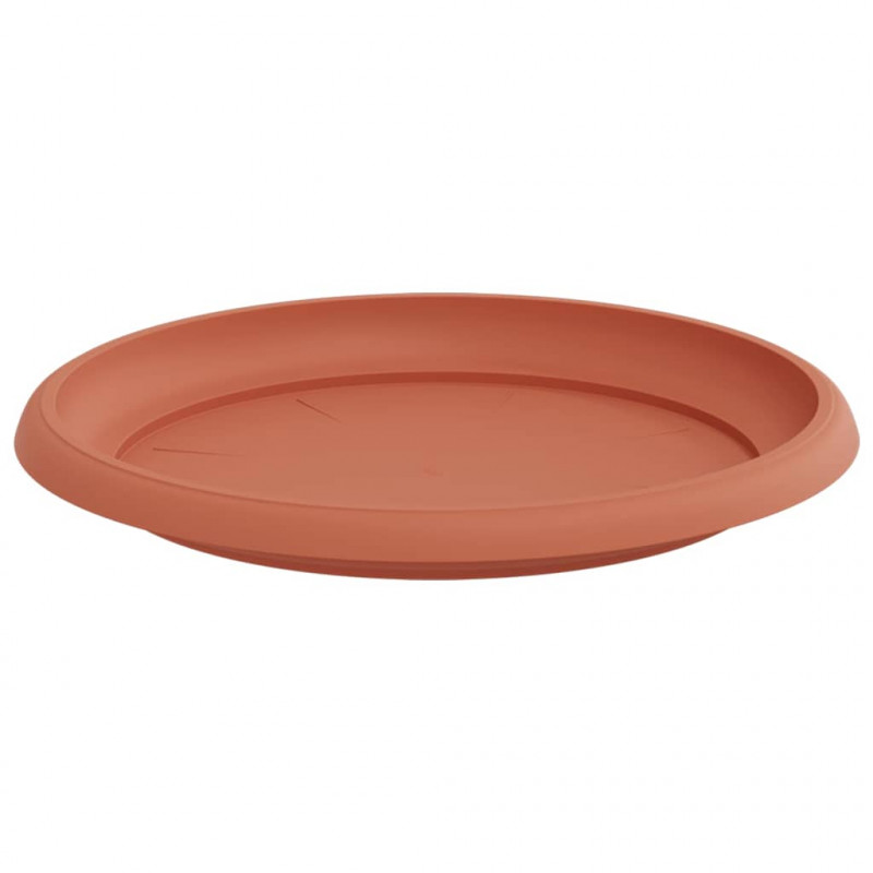 Okrągły Talerzyk Kwiatowy 24 pcs Czerwony ceglasty