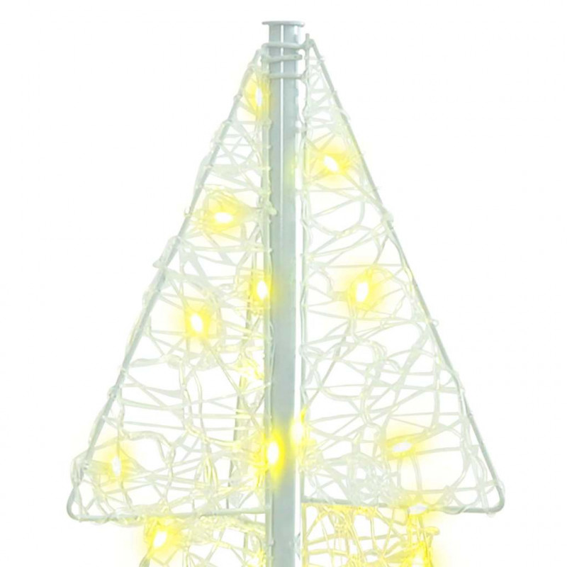Choinka z 100 diodami LED Ciepła biel 120 cm Akryl