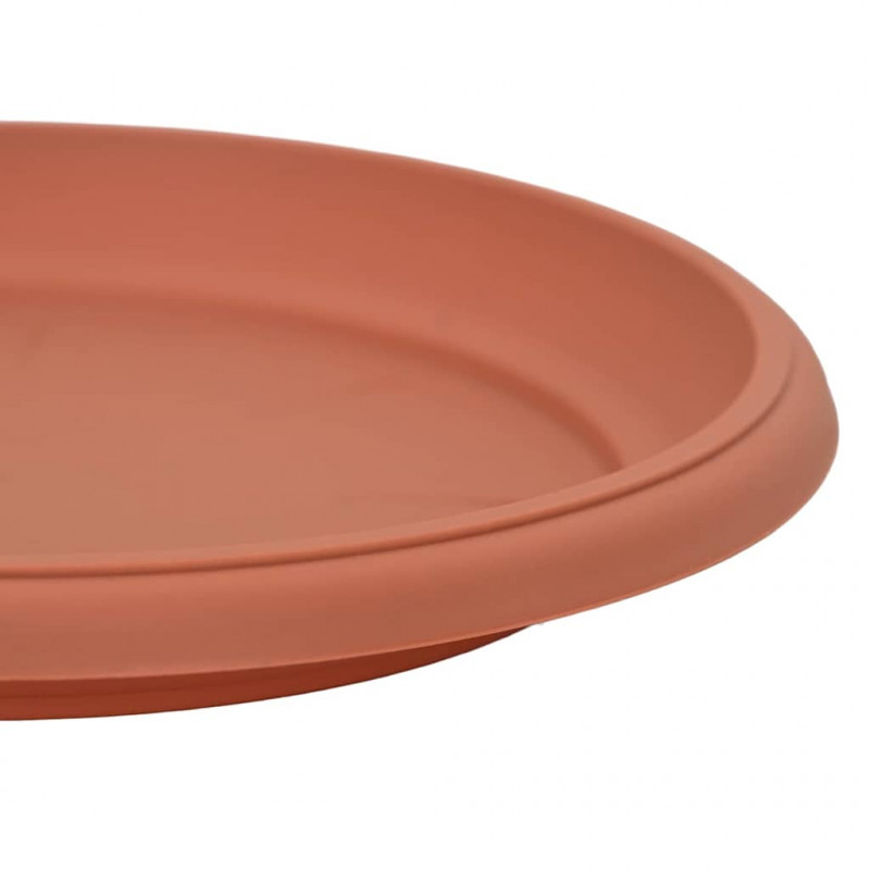 Okrągły Talerzyk Kwiatowy 24 pcs Czerwony ceglasty