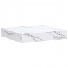 Półka ścienna 4 pcs Biały marmur 23 x 23,5 x 4 cm