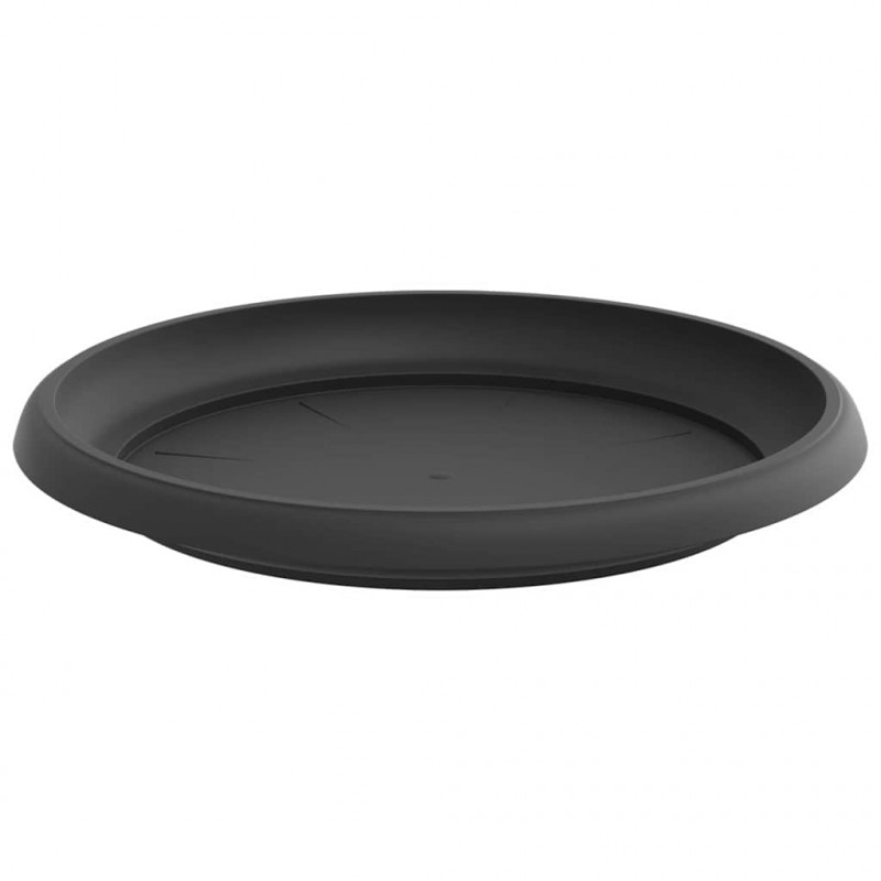 Okrągły Talerzyk Kwiatowy 24 pcs Czarny Ø 21,5 x 2,5 cm