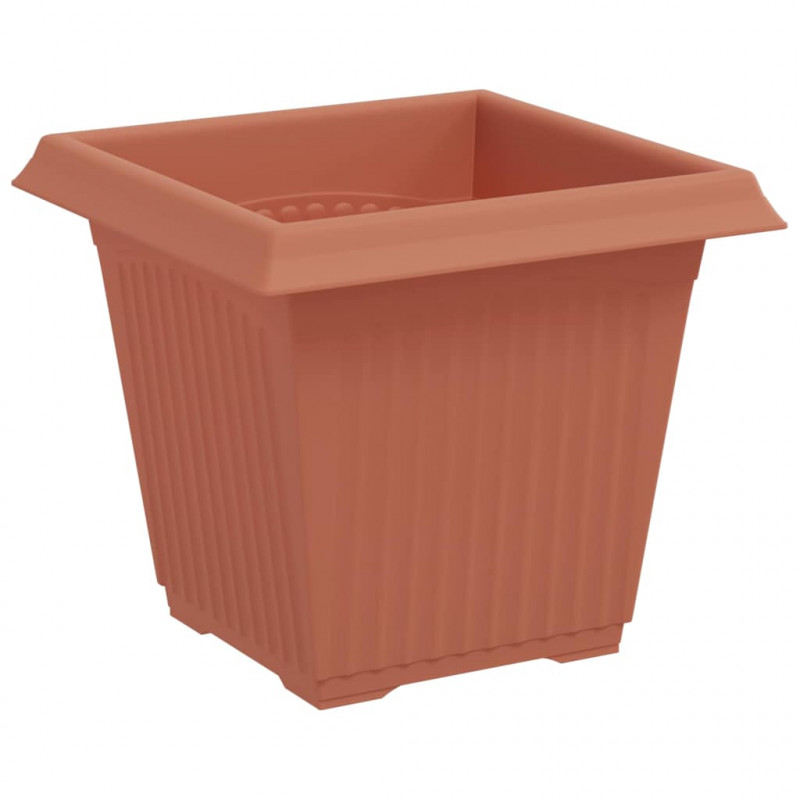 Kwadratowa doniczka na kwiaty 6 pcs Czerwony ceglasty