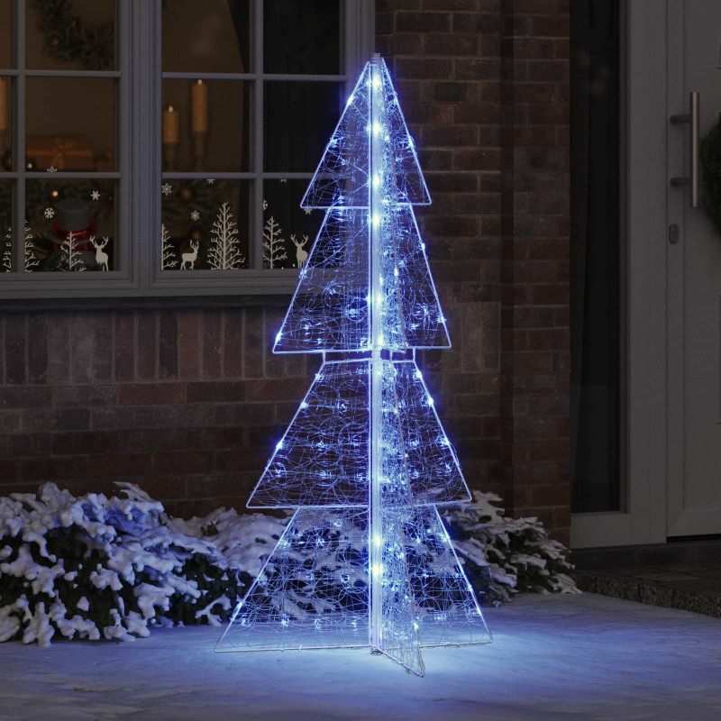 Choinka z 160 diodami LED Niebieski 150 cm Akryl