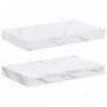 Półka ścienna 2 pcs Biały marmur 40 x 23,5 x 4 cm