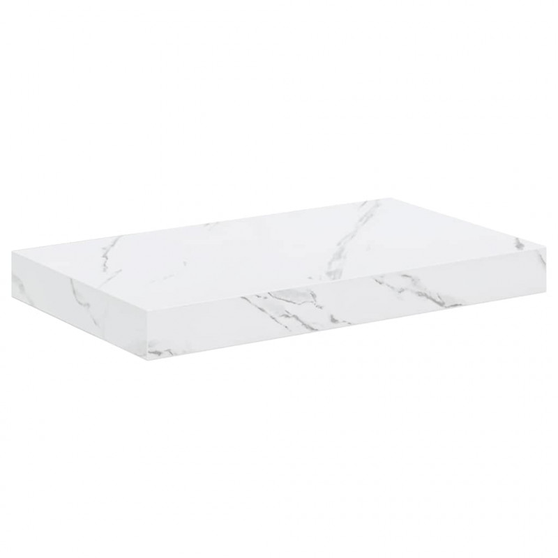 Półka ścienna 2 pcs Biały marmur 40 x 23,5 x 4 cm