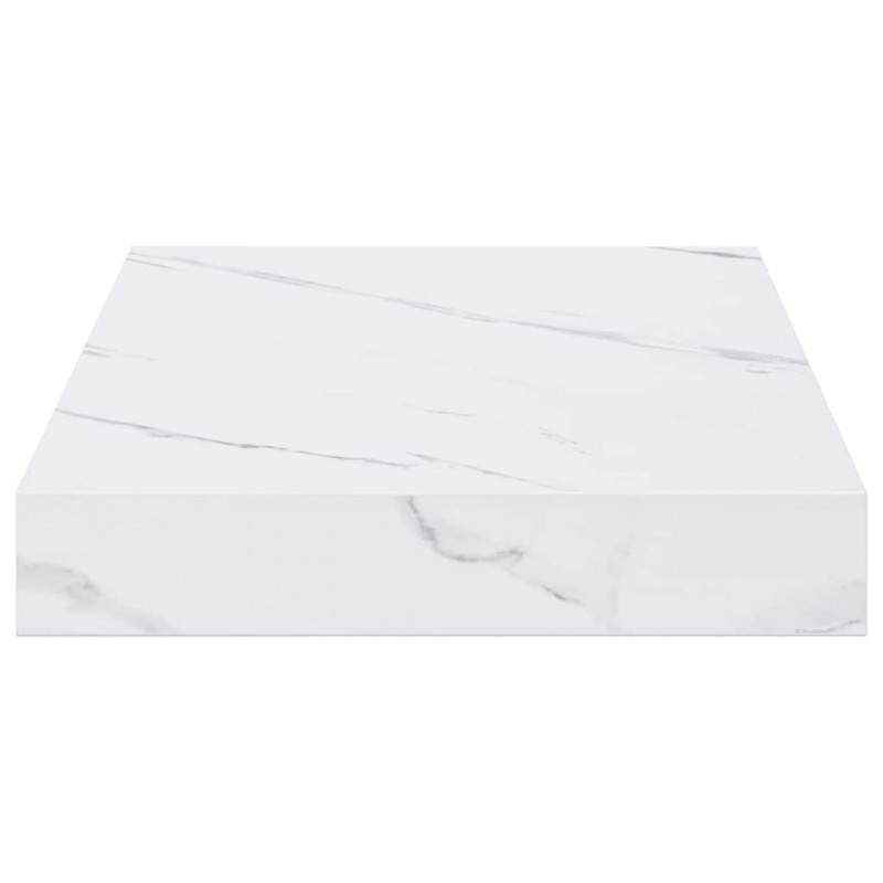 Półka ścienna 2 pcs Biały marmur 40 x 23,5 x 4 cm