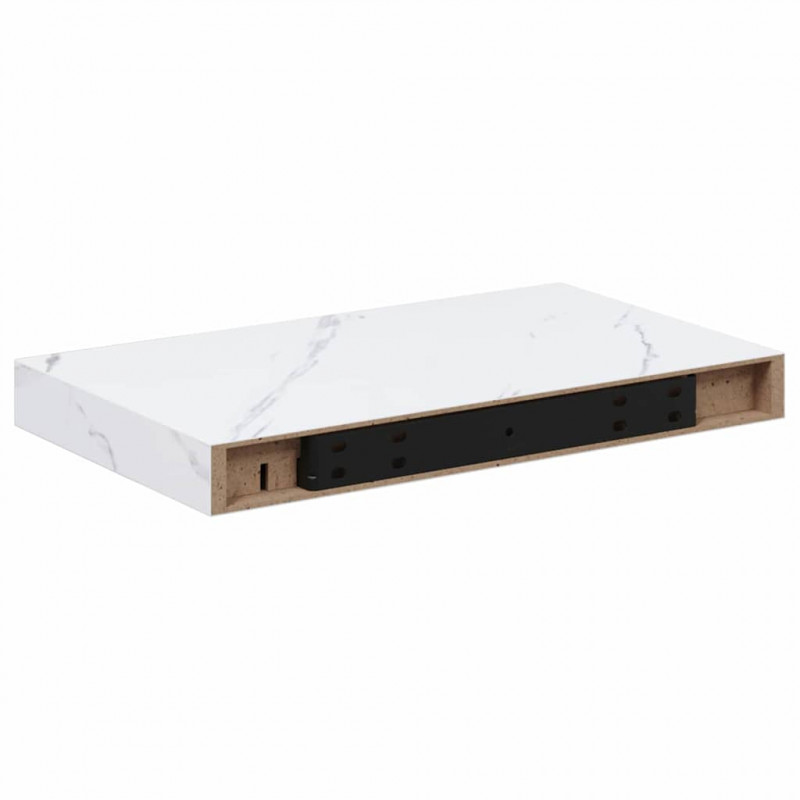 Półka ścienna 2 pcs Biały marmur 40 x 23,5 x 4 cm