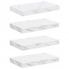 Półka ścienna 4 pcs Biały marmur 40 x 23,5 x 4 cm