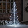 Choinka z 240 diodami LED Zimna Biała 180 cm Akryl