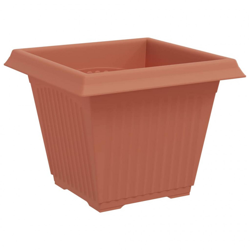 Kwadratowa doniczka na kwiaty 6 pcs Czerwony ceglasty