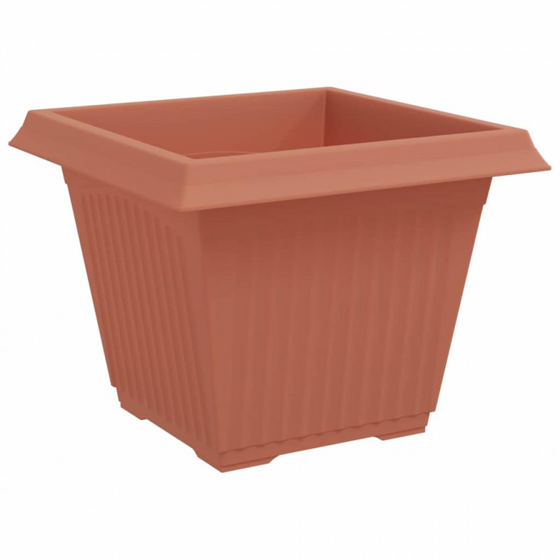 Kwadratowa doniczka na kwiaty 6 pcs Czerwony ceglasty