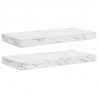 Półka ścienna 2 pcs Biały marmur 50 x 23,5 x 4 cm